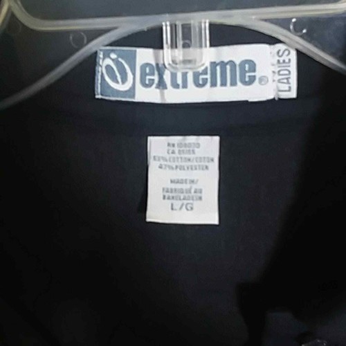 Extreme Polo Shirt Women's Size L Black White Short Sleeve New - Picture 2 of 13