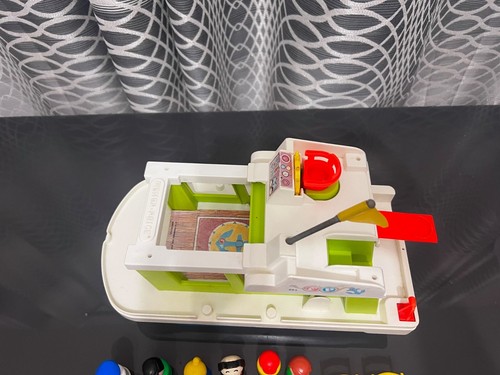 Vintage Fisher Price Little People HAPPY HOUSEBOAT 985 persone + extra - Foto 2 di 9