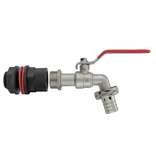 garden water butt /barrel/tank tap+ 3/4" bspconnector 3/4" barb outlet lever tap - Picture 4 of 4
