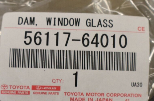NEW OEM 2001-2023 TOYOTA Camry Highlander Corolla Prius Glass Seal 56117-64010 - Picture 3 of 7