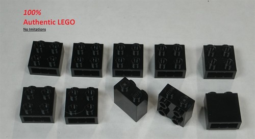 LEGO NEU 1x2x1,6 schwarzer Stein mit Nieten auf einer Seite (10X) 6275806 Stein 22885