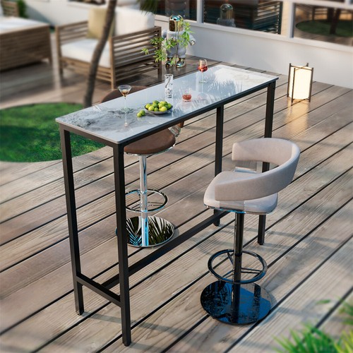 Bartisch Marmor Bistrotisch Stehtisch Tresentisch Küchenbartisch Küchentisch T30 - Bild 25 von 46