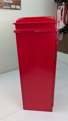 Red London UK Telephone Booth 3 Tier Media Storage Cabinet CD Entertainment - Picture 11 of 15