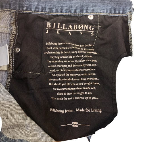 Billabong Straight Fifty Ocean Wash Blue Indigo Casual Denim Jeans Size 36 - Picture 8 of 18