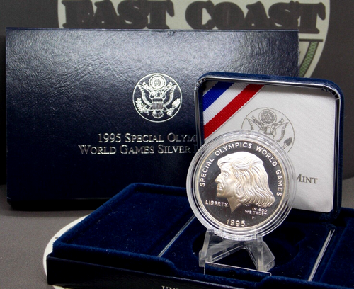 1995 "P" Special Olympics World Games PROOF Silver Dollar $1 Box & COA ECC&C Inc - Picture 3 of 4