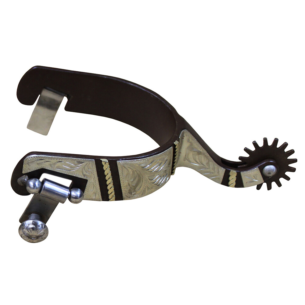 C--991 HILASON ROPE DESIGN LADIES ANTIQUE BROWN TRAINING SPURS C--991 HILASON ROPE DESIGN LADIES ANTIQUE BROWN TRAINING SPURS