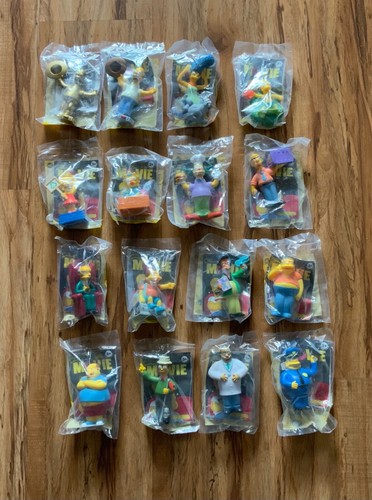 The Simpsons Movie Figures Burger King 2007 Brand New Sealed Complete Set of 16 - Picture 4 of 4