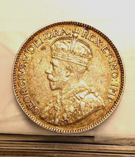 1928 Canada George V Silver 25 Cents Coin Slightly Toned XF Details KM# 24a