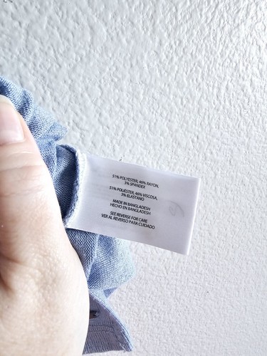 Camisa túnica Orvis para mujer tela suave aberturas laterales cuello en V - azul - grande - Imagen 5 de 8