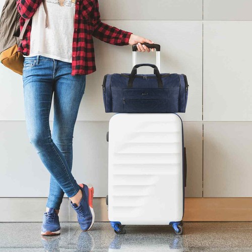 Bolsa de Lona Extra Grande 70L - Bolsa de Viaje y Gimnasio Resistente para Entrenamiento, Deportes EE. UU. - Imagen 59 de 60
