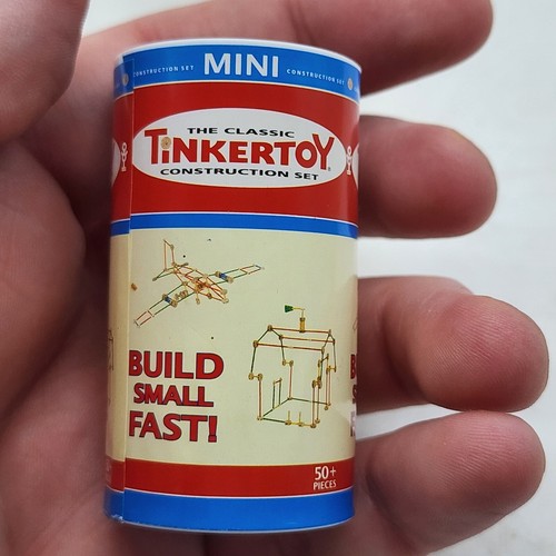 Mini Lincoln Logs Log Cabin Tinkertoy Pieces Plastic Tiny Desk Toy Novelty - Picture 4 of 5