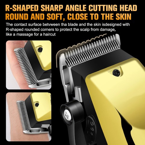 Men Hair Clipper T-Blade Trimmer Hair Shaver Set USB Rechargeable Electric Razor - Picture 8 of 21