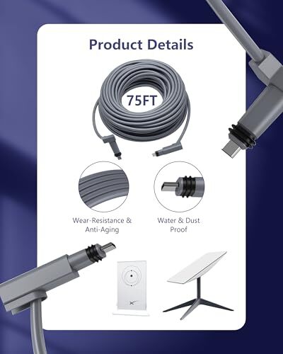 Ersatzkabel 75 Fuß für Starlink Standard betätigtes Kit (Standard V2 Kit) - Bild 3 von 7