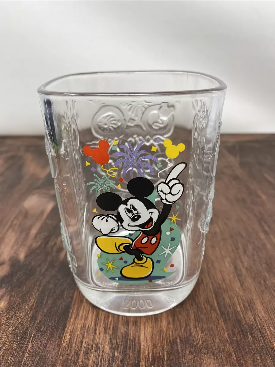 Mickey Mouse McDonalds 2000 Disney Glasses, Millennial Celebration