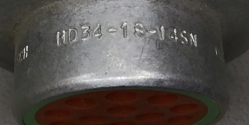 Lot Of 2 Deutsch Electric HD34-18-14SN-1713 14 Pin Connector (b421) - Picture 5 of 6