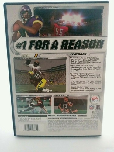 Madden NFL 2002 (Sony PlayStation 2, 2001) PS2 missing manual - Picture 3 of 3