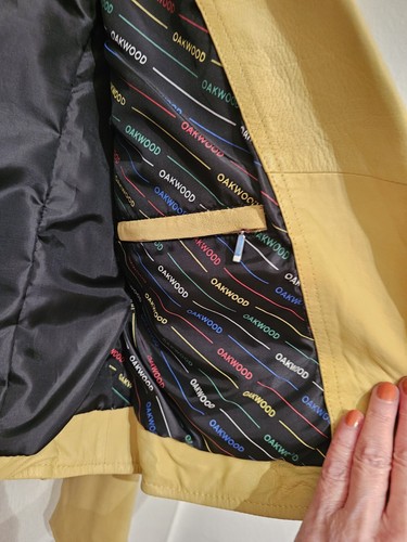 Zauberhafte, neuwertige Lederjacke, gelb, Oakwood, 36, Butterweich, gebraucht. - Bild 13 von 13