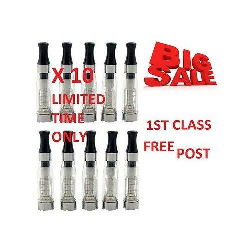 10 E CIG CIGARETTE ATOMISER ATOMIZER CLEAROMIZERS CLEAROMISER VAPE.TANK. EGO CE4 - Bild 1 von 1