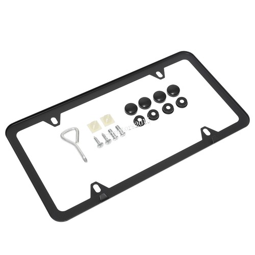 2x License Plate Frame Stainless Steel Tag Holder For Ford F-150 Exploer Mustang - Picture 2 of 7