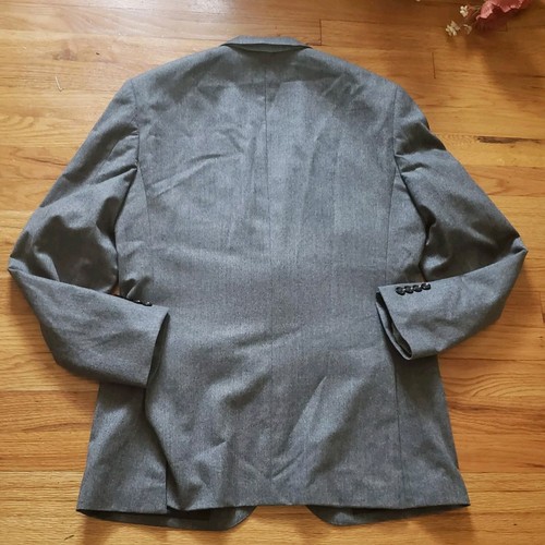 J CREW Ludlow Gray Vitale Italian Wool Flannel Blazer Jacket Sport Coat 4OR - Picture 2 of 13
