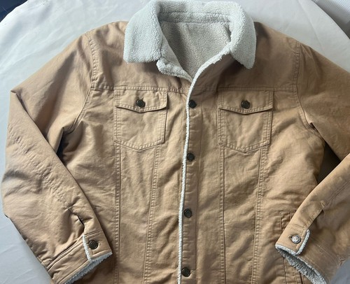 Abrigo chaqueta forrada de sherpa de lana térmica gruesa de invierno para hombre - Imagen 5 de 6