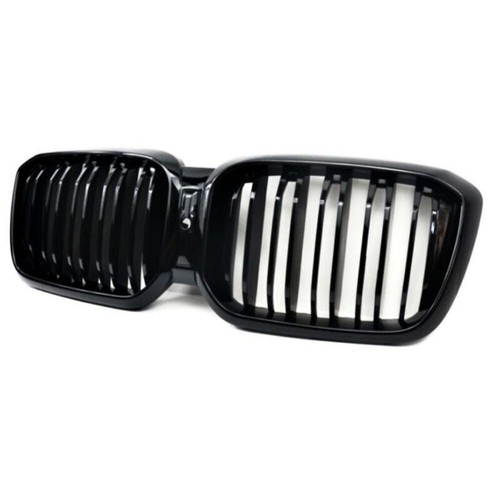 For BMW X3 X4 G01 G02 ABS Glossy Black Front Grill Grills Grilles W/ Hole 2 Slat - Picture 9 of 9
