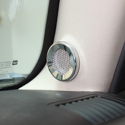 For Hummer H3 2005-2009 Interior A-Pillar Speaker Ring Trim Chrome Alloy Cover - Picture 11 of 12