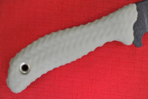 2015 Custom Scrap Yard Mud Mutt Bowie .205" Black Blade, Sage Resiprene Handle - Picture 6 of 7