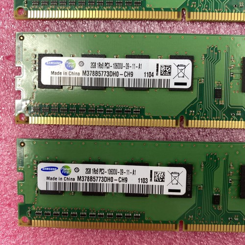 Lot ( 8 ) 2GB Samsung M378B5773DH0-CH9 1Rx8 PC3-10600U DDR3-1333MHz Desktop RAM - Picture 8 of 10