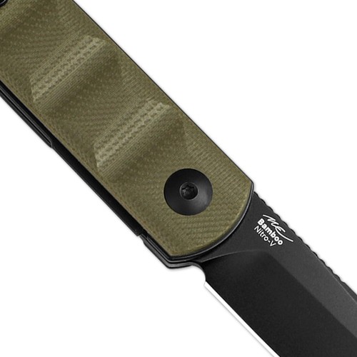 Kizer Bamboo Drop Point Folding Knife Nitro-V Steel Blade G10 Handle V3722A2 - Picture 11 of 12