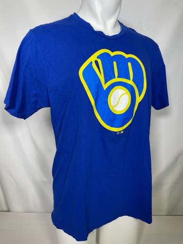 MILWAUKEE BREWERS MLB Fanatics Blue Classic Logo T-Shirt Men's LARGE - Bild 6 von 7