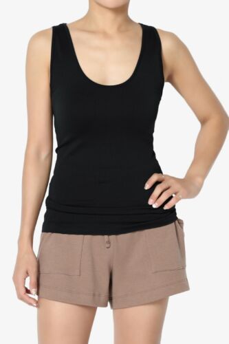 TheMogan S ~ 3X Scoop U Neck Seamless Tank Top Sleeveless Ultra Soft Layering Tee - Imagen 51 de 308
