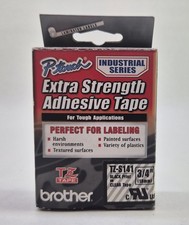 2PK Compatible Brother TZ-S141 TZe-S141 Black on Clear Strong Adhesive Tape