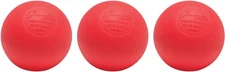 Champion Sports Official Size Rubber Lacrosse Ball, Red (3-Pack)