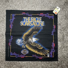 NEW WITH TAGS Vintage Harley Davidson Bandana  The Eagle Soars Alone  Deadstock