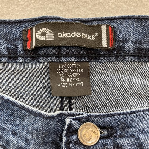 Akademiks Jeans Boys 18 Blue Distressed Biker Moto Straight Leg Denim Pants - Picture 4 of 13