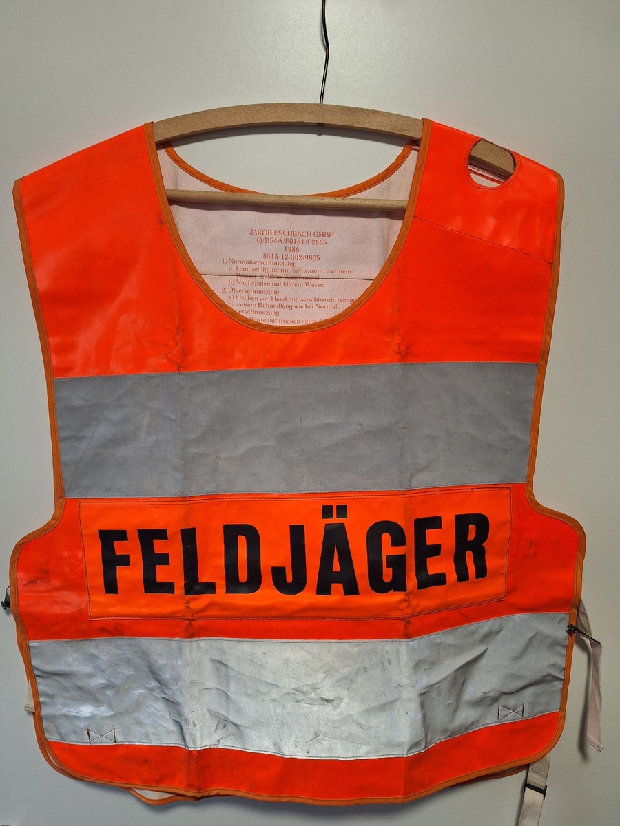 Original Bundeswehr field hunter vest warning vest signal vest