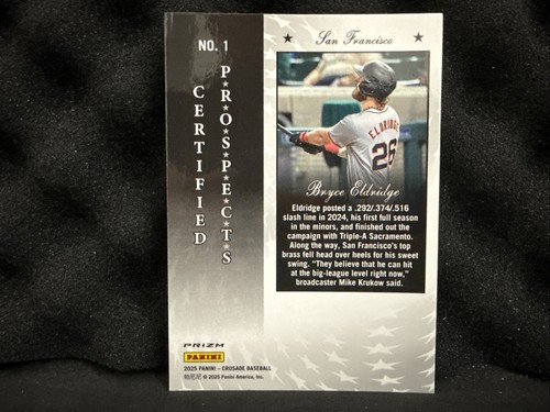 2025 Crusade Certified Prospects Silver Bryce Eldridge - Picture 2 of 2
