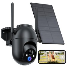 Security Cameras Wireless Outdoor Solar: 2K WiFi Camera for Home Security Sys...