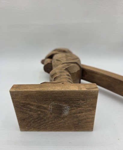 Vintage Nutcracker German Hand Carved Wood Gnome 9.5" Germany Black Forrest - Picture 9 of 11