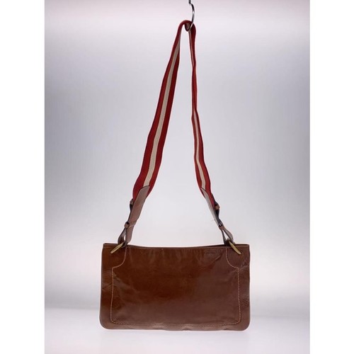 BALLY Shoulder Bag Metal Fittings Leather Brown From Japan 0080212K Authentic - Picture 3 of 24