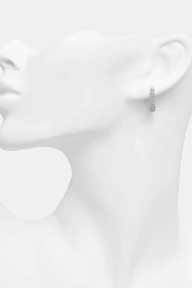 Orecchini Guess argento 925 cerchi con zirconi JSBE04502JW - Immagine 4 di 4