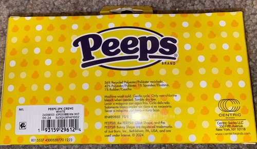 Boys Peeps Crew Socks 2 pack, Size M/L (3-10) - Picture 3 of 3