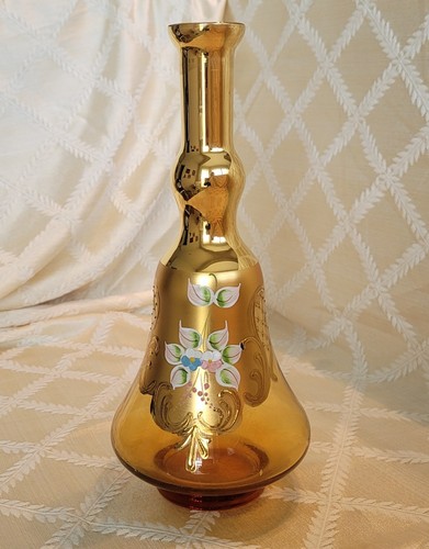Genuine Vintage Murano Bellini Venetian Glass Decanter Set 7pc 24kt Backstamp - Picture 5 of 12