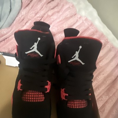 Jordan Air Jordan 4 Red Thunder Black Red Mid Top Retro Basketball Sneakers