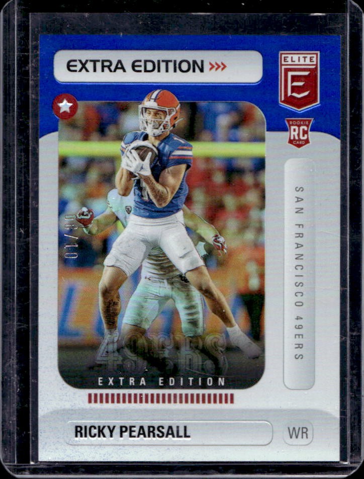 2024 Donruss Elite Ricky Pearsall Extra Edition RC Blue Rookie #/10 49ers