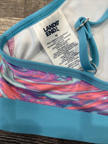 Lands’s End Swim Top Girls Size 10 Bikini Top Sports Bra - Picture 3 of 4