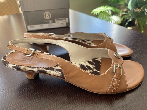 BOGNER Leder Schuhe NEU Sling Back Sandale & Absatz - beige braun 38 5,5 NP 189 - Bild 2 von 13