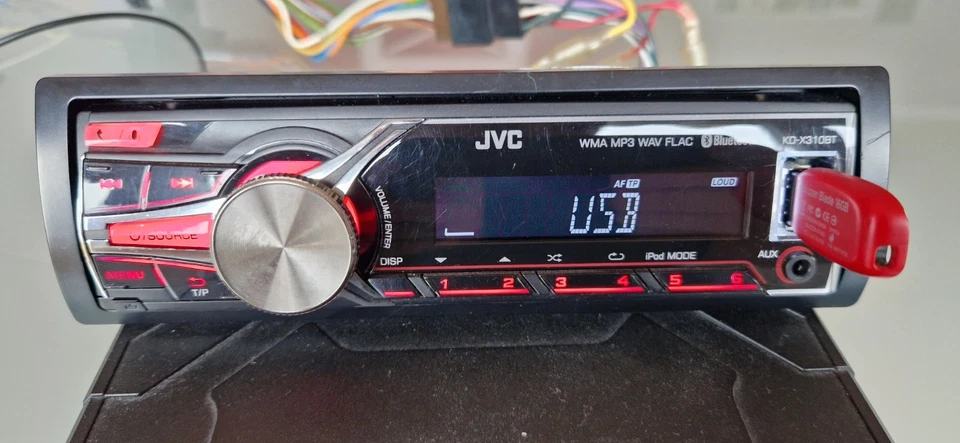 JVC KD-X310BT 1-din Autoradio FM, USB, AUX , BLUETOOTH, MP3 Player einwandfrei!! - Bild 2 von 4