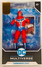 DC Multiverse Commander Steel  McFarlane JSA 7    Figure Factory Sealed Gold Label